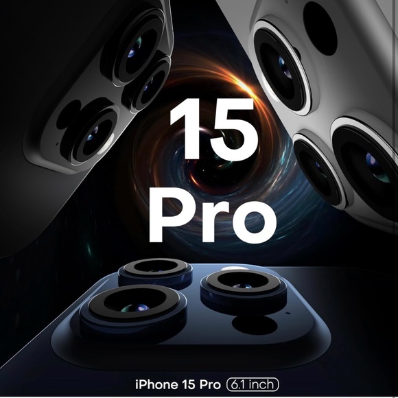 TAURI 5 in 1 for iPhone 15 Pro Case, [Not Yellowing] with 2X Screen Protectors - Picture 2 of 12